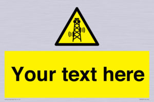 Custom warning RF radiation transmitter